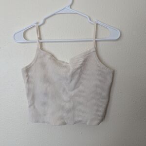 Together Cream Ribbed Cami Tank